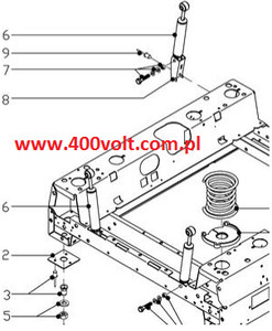 Amortyzator Miele PW 6161 6167 6201 6207 / 2 szt. oryginał