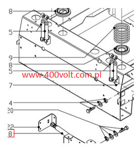 Amortyzator Miele PW 6241 6321 oryginał