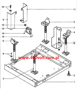 Amortyzator Miele WS 5073, WS 6073 strona prawa