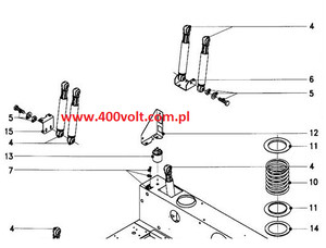 Amortyzator Miele WS 5101, WS 5141, WS 5100, WS 5140 oryginał